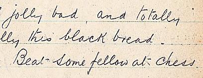 RAB diary Monday July 8, 1918, Graudenz: "Feel jolly bad"
