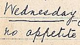 RAB diary Wednesday July 10, 1918, Graudenz: "Still have no appetite"